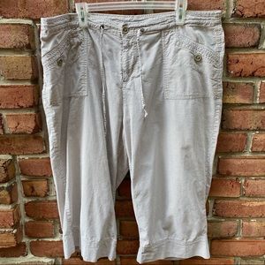 Bill Blass Jeans Striped Capris 18W